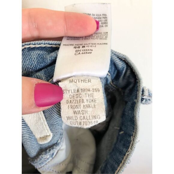 Mother The Dazzler Yoke front ankle in Wild Calling size 23 - Picture 10 of 12